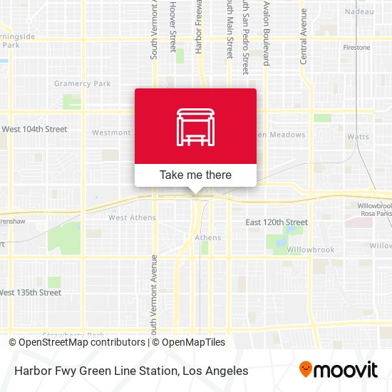Harbor Fwy Green Line Station map