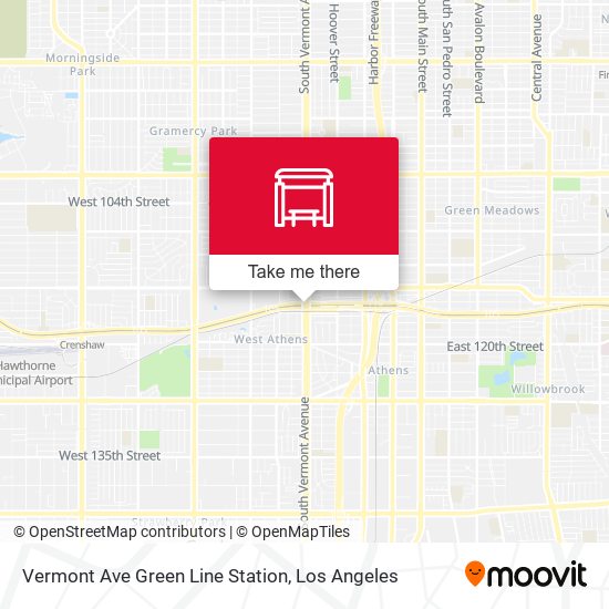 Mapa de Vermont Ave Green Line Station