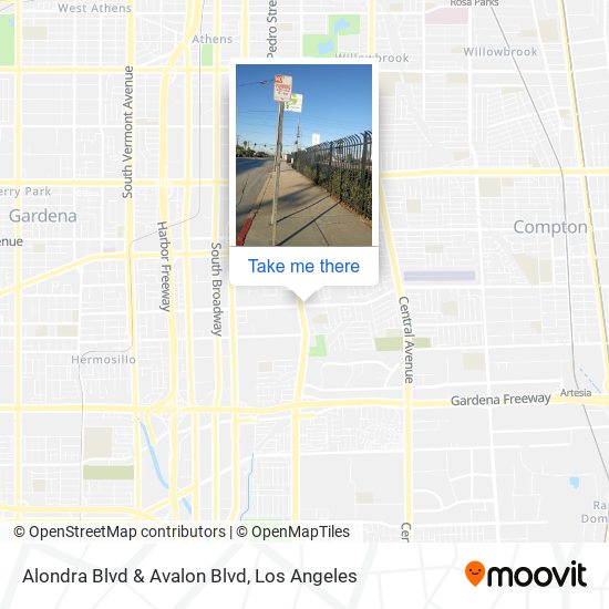 Mapa de Alondra Blvd & Avalon Blvd