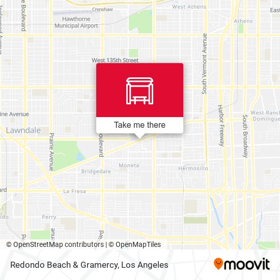 Redondo Beach & Gramercy map