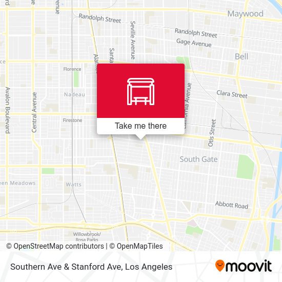 Mapa de Southern Ave & Stanford Ave