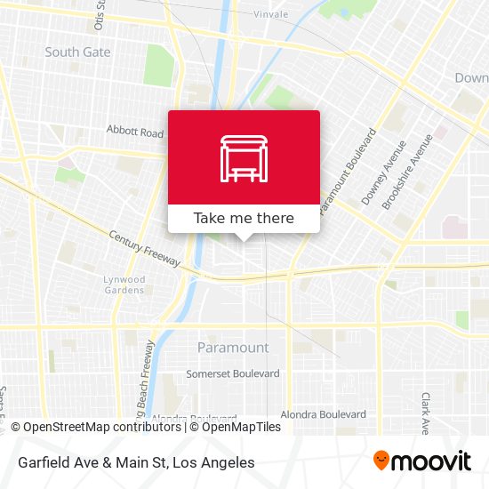 Garfield Ave & Main St map