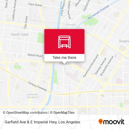 Garfield Ave & E Imperial Hwy map