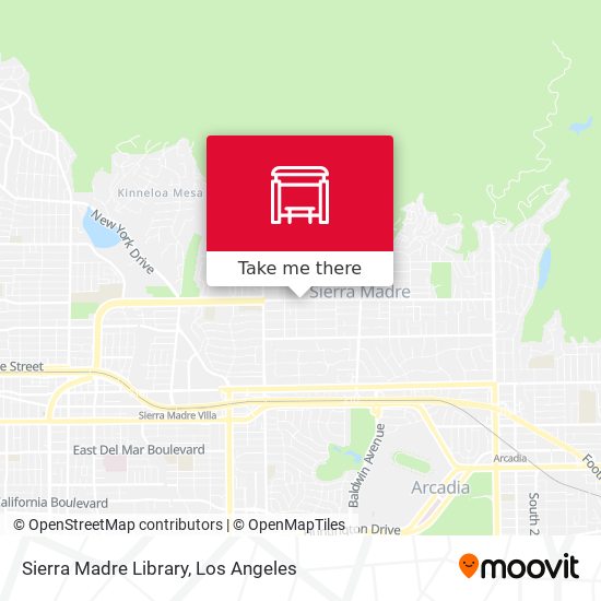 Sierra Madre Library map