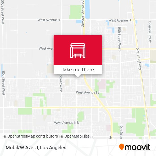 Mobil/W Ave. J map