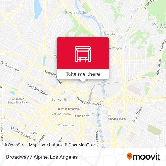 Mapa de Broadway / Alpine