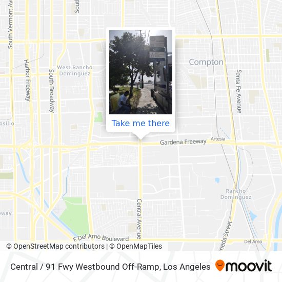 Mapa de Central / 91 Fwy Westbound Off-Ramp
