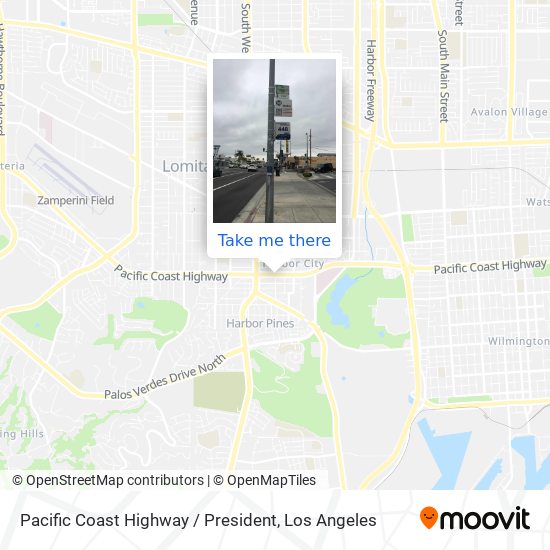 Mapa de Pacific Coast Highway / President