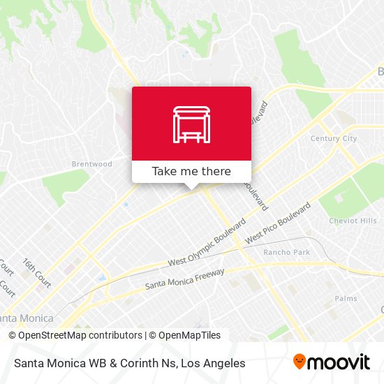 Mapa de Santa Monica WB & Corinth Ns