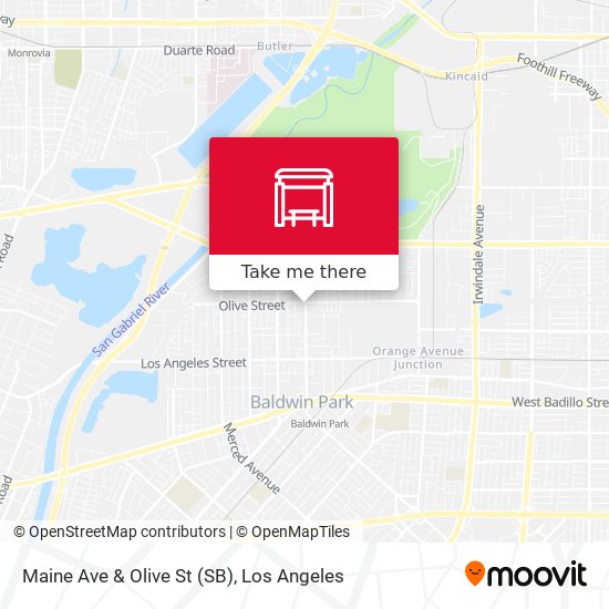 Maine Ave & Olive St (SB) map