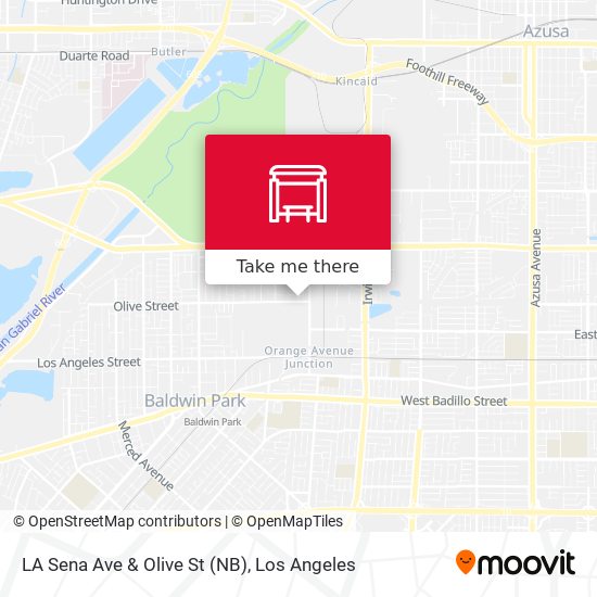 LA Sena Ave & Olive St (NB) map