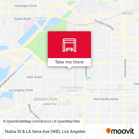 Nubia St & LA Sena Ave (WB) map
