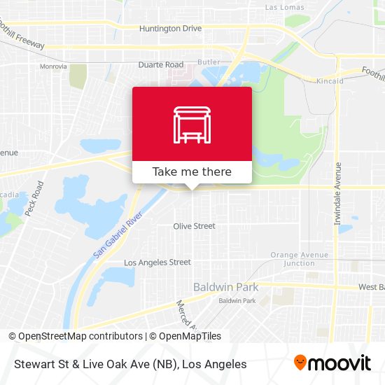 Stewart St & Live Oak Ave (NB) map
