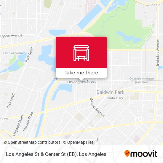 Los Angeles St & Center St (EB) map
