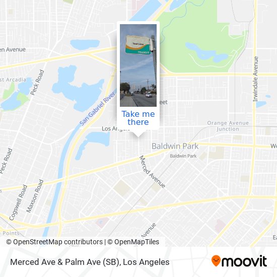 Merced Ave & Palm Ave (SB) map