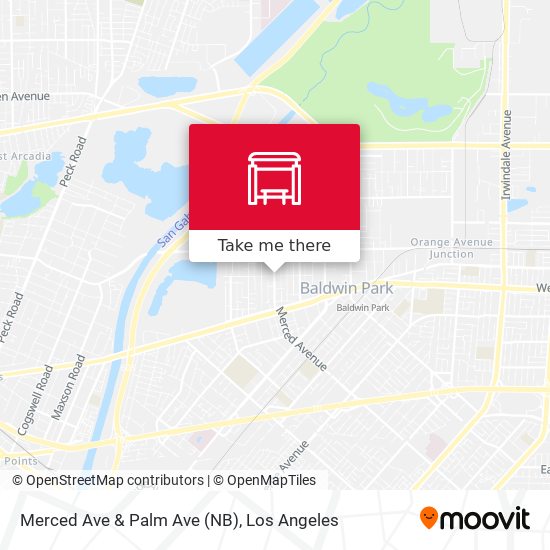 Merced Ave & Palm Ave (NB) map