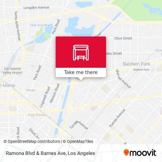 Ramona Blvd & Barnes Ave map