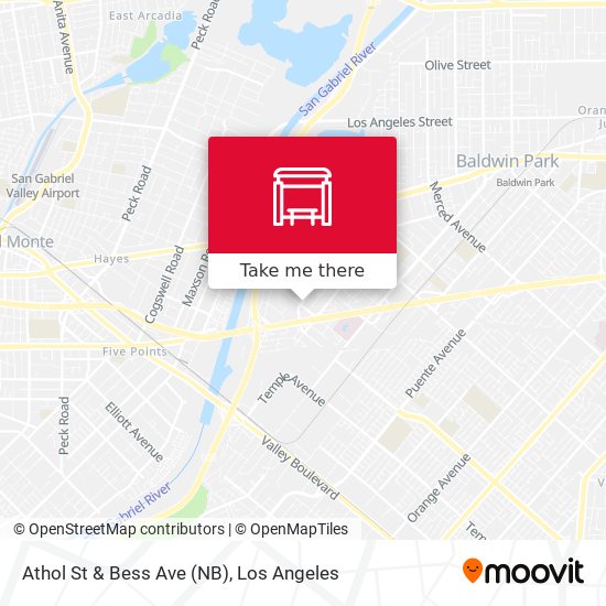 Athol St & Bess Ave (NB) map