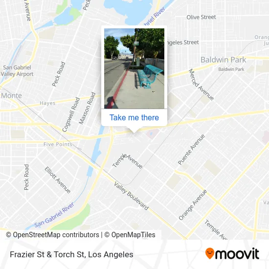 Frazier St & Torch St map