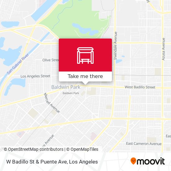 W Badillo St & Puente Ave map