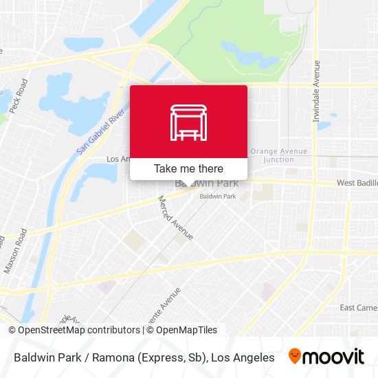 Baldwin Park / Ramona (Express, Sb) map