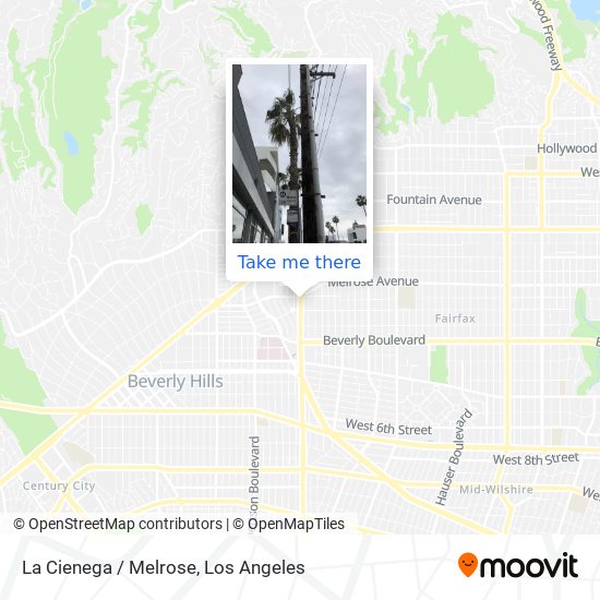 La Cienega / Melrose map