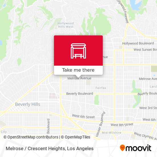 Melrose / Crescent Heights map