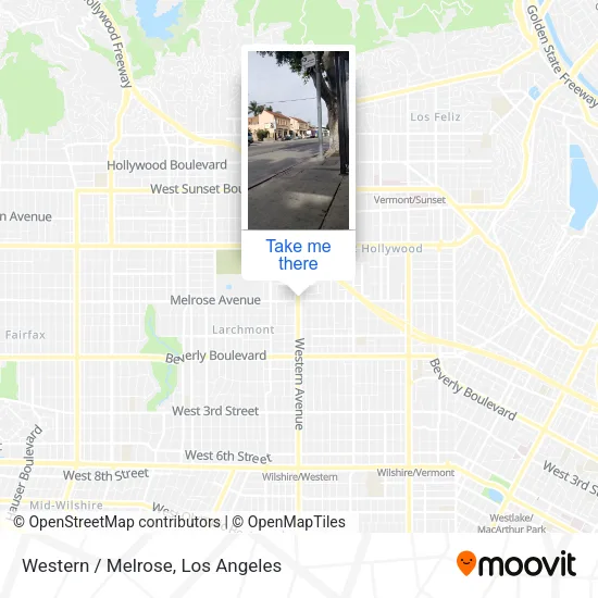 Western / Melrose map