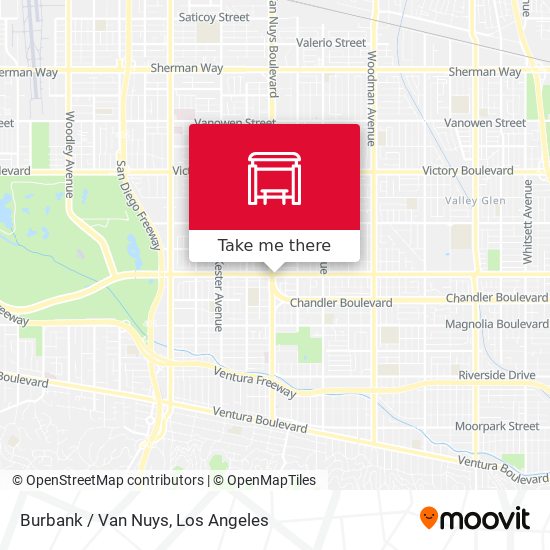 Mapa de Burbank / Van Nuys