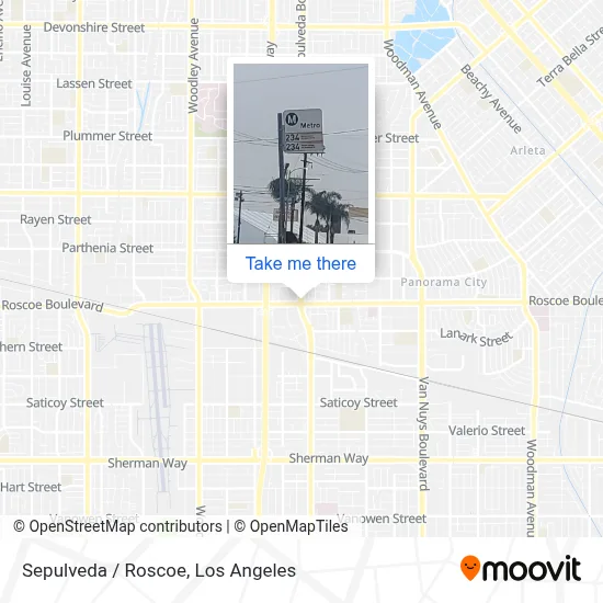 Sepulveda / Roscoe map