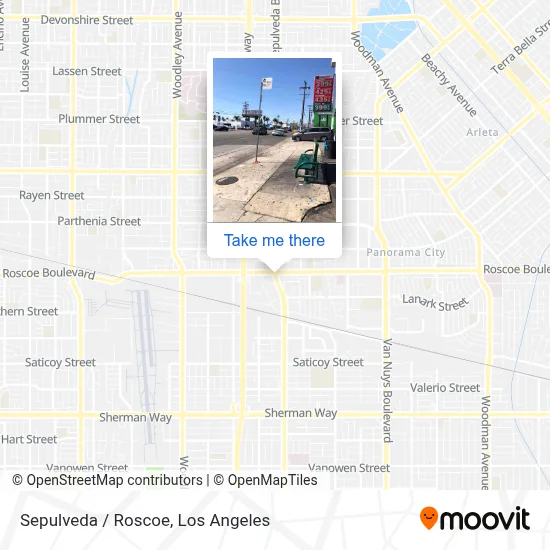Sepulveda / Roscoe map