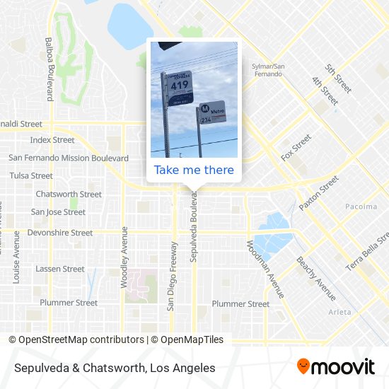 Sepulveda & Chatsworth map