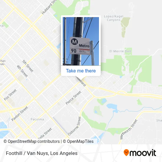 Foothill / Van Nuys map