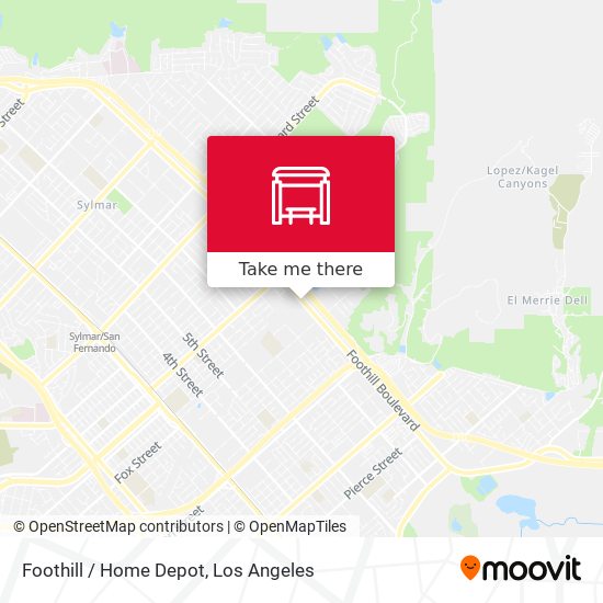 Foothill / Home Depot map