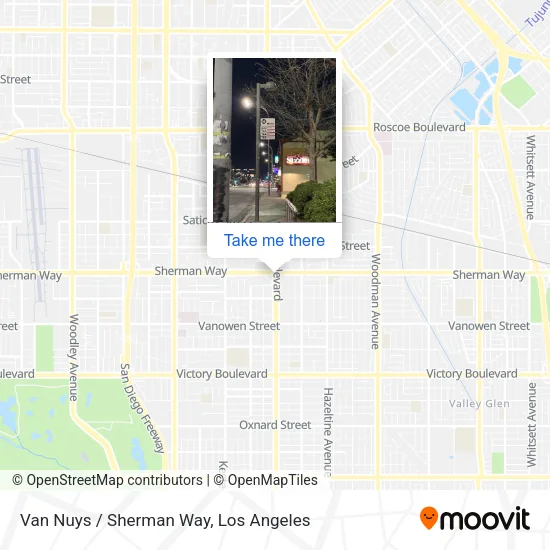 Van Nuys / Sherman Way map