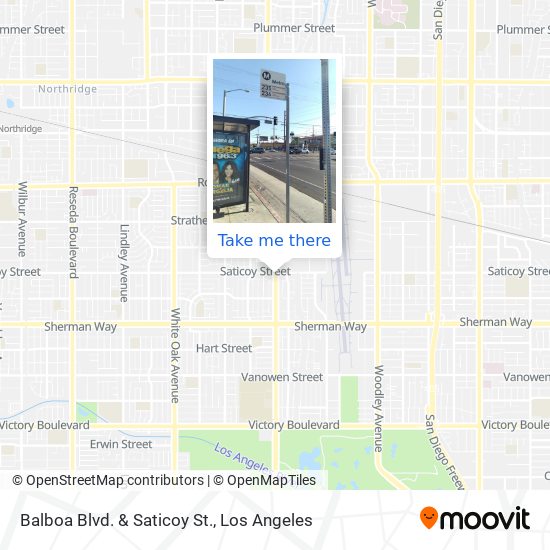 Balboa Blvd. & Saticoy St. map