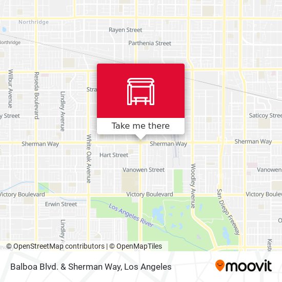 Balboa Blvd. & Sherman Way map