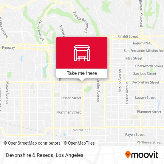 Devonshire & Reseda map