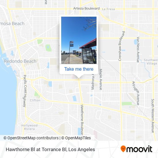 Hawthorne Bl at Torrance Bl map