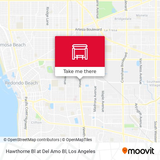 Mapa de Hawthorne Bl at Del Amo Bl