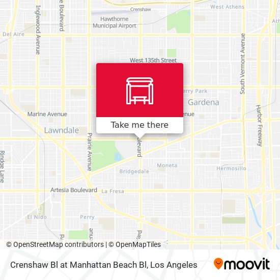 Crenshaw Bl at Manhattan Beach Bl map