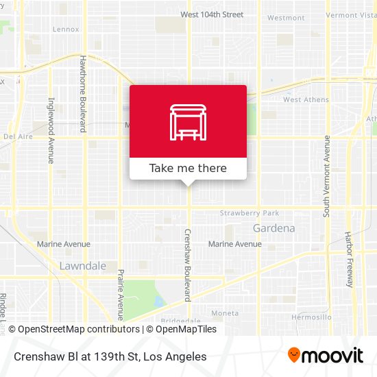 Crenshaw Bl at 139th St map