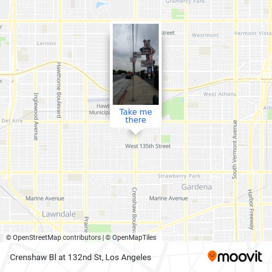 Mapa de Crenshaw Bl at 132nd St