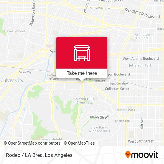Rodeo / LA Brea map