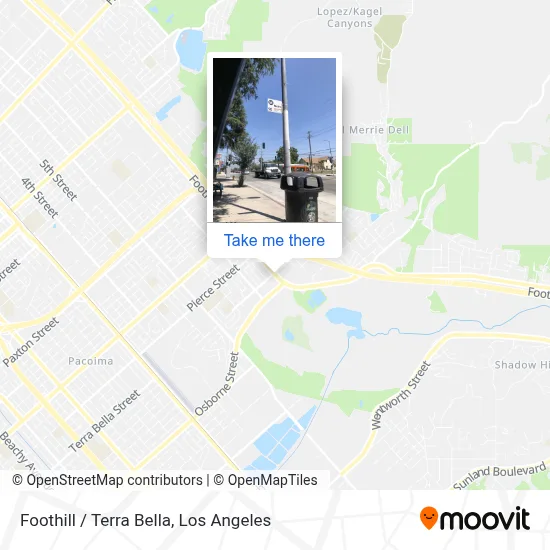 Foothill / Terra Bella map