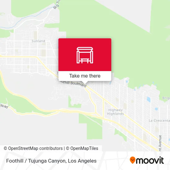 Foothill / Tujunga Canyon map