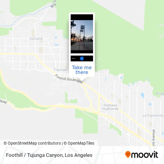 Foothill / Tujunga Canyon map