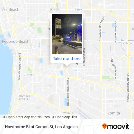 Mapa de Hawthorne Bl at Carson St