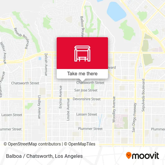 Balboa / Chatsworth map
