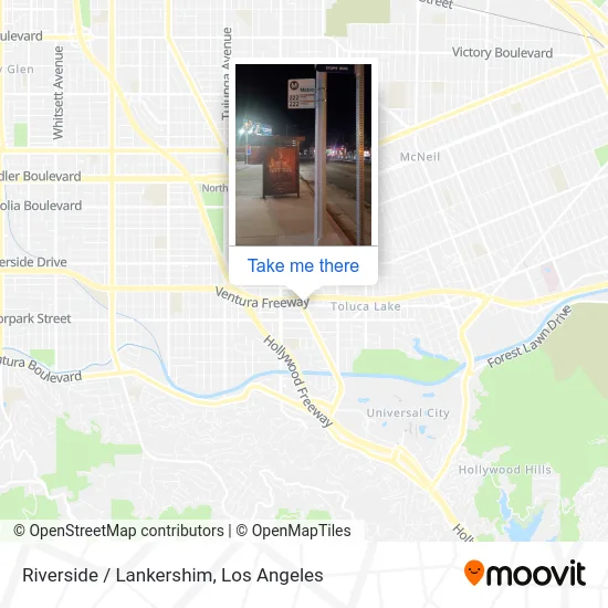 Riverside / Lankershim map